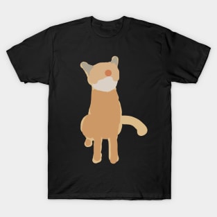 Minimal Abstract Gold Cat T-Shirt